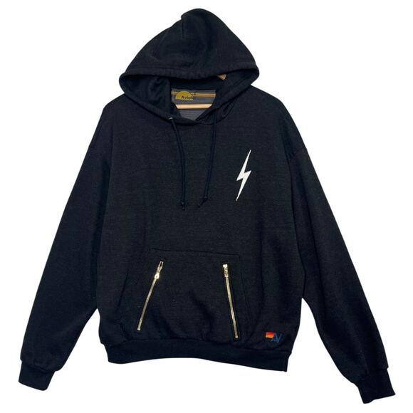 Aviator Nation Other - Aviator Nation Hoodie Mens Small Lightning Bolt Pullover Logo Zipper USA Preppy